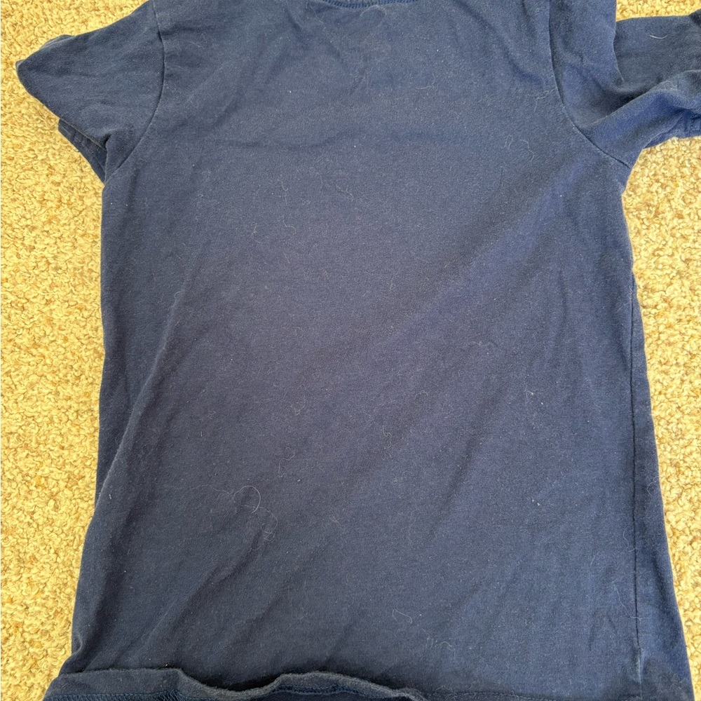 Superman Girls Size 6 Tee Shirt Navy Short Sleeve DC Comics  Sparkes - Picture 5 of 5